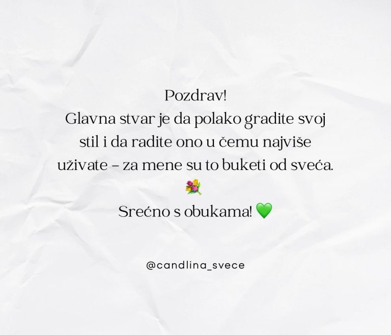 Savet polaznika iz sopstvene radionice
