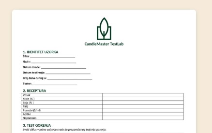 Digitalni alat — kalkulator za izradu sveća